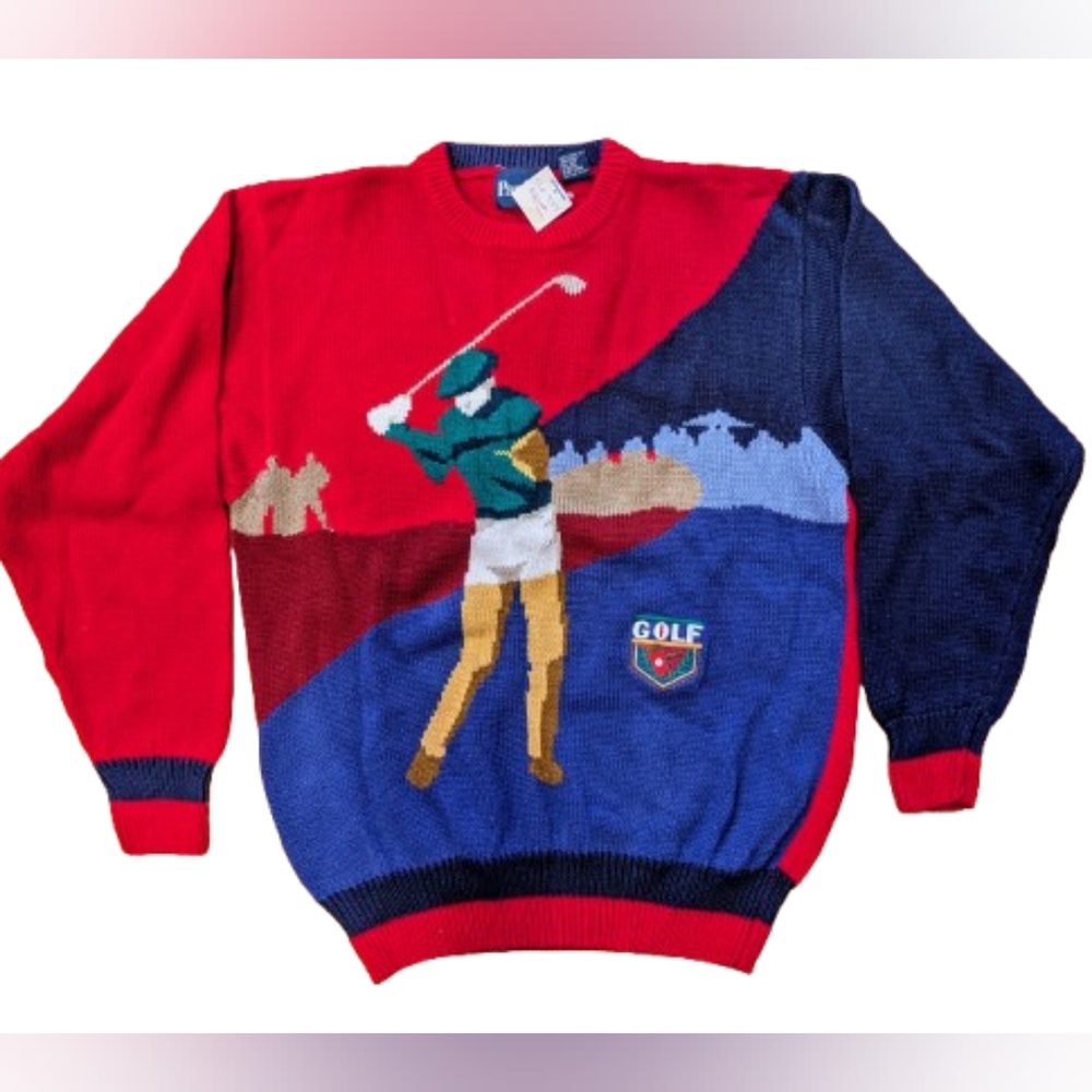 Vintage golf Par Four oversized sweater